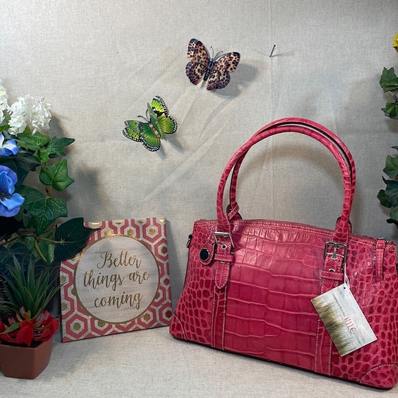 Dooney & Bourke Handbags - Dooney & Burke Cherry Gator Large Domed Satchel - NWT